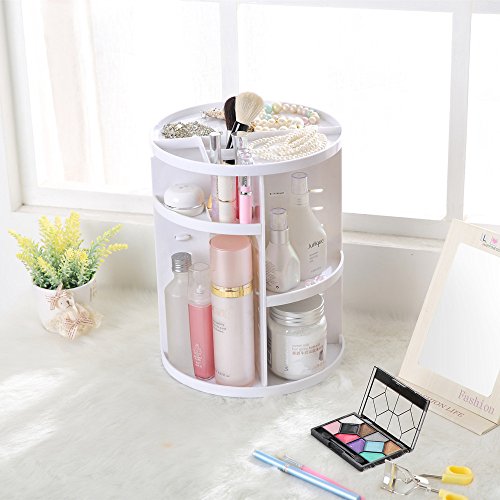 St.Oswalds Rotating Kosmetik Organizer Tower für Make UP Aufbewahrungs JY002 (Weiß) - 2