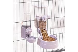 LEIYAFENMO Mangeoire à Eau pour Lapin, Distributeur d'eau Suspendu pour Cage pour Animaux de Compagnie, Bol de Bouteille d'eau Automatique Suspendu pour Petit Animal pour Chat Lapin (Purple)