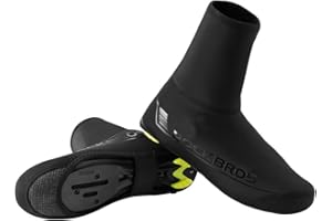 ROCKBROS Überschuhe Fahrrad Shoecover Überzieher für Radsport Rennrad MTB Abdeckung Windfest Damen Herren Unisex Schwarz (M für 38-42/ L für 42-46)