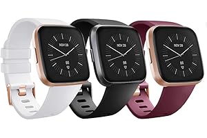 LouisRach pour Bracelet Fitbit Versa Bracelet/Fitbit Versa 2 Bracelet,Classique Bracelet avec en Aluminium Boucle en Alliage pour Fitbit Versa/Versa 2/Versa Lite,Femme Homme/Amélioré