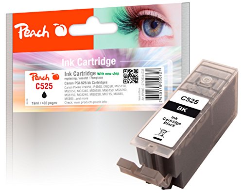 PeachC525 bk XL-Druckerpatrone kompatibel zu Canon PGI-525, schwarz