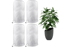 TGKYK Manta Termica Plantas, 4 Piezas Cubre Plantas Invierno, Capuchas Plantas Invierno, Tela Antiheladas para Plantas para Protección contra Heladas, Control de Insectos (60 * 80cm)