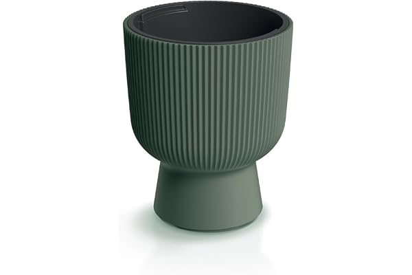 Tymar Blomkruka med insats, blomkruka av plast, ytterkruka, stor blomkruka (DBMIS Waldgrün, ø 40 cm)