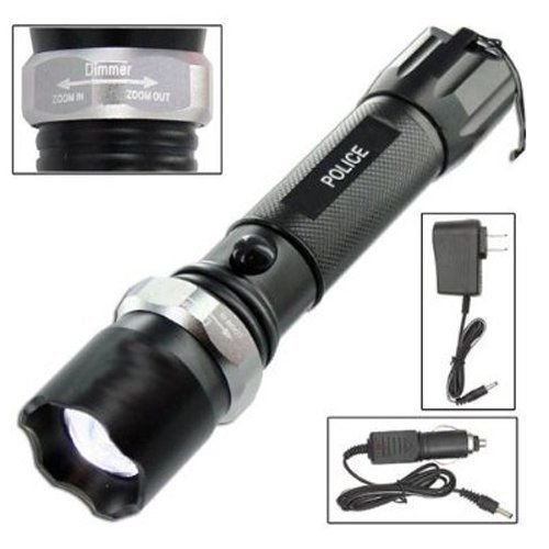 Polizei Swat Led Cree Taschenlampe Zoom 1000 Meter Leuchtweite inkl.2x PowerAkku