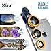 XTRA Universal Clip-On 3 in 1 Mobile Cell Phone Camera Lens Kit, 180 Degree Fisheye Lens + 0.67X Wide Angle + 10X Macro Lens, With Lens Clip Holder, Golden RS.299.00