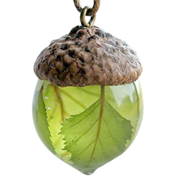 CHGCRAFT Brass Acorn Secret Container Keychain - 2 Inch Jewelry Pendant With Hidden Compartment