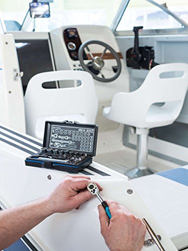 HAZET Profi-Steckschlüssel- und Bitsatz (Vierkant-/Sechskantantrieb, 1/4 Zoll 34-teilig, Umschaltknarre HAZET 863P, 2-Komponenten-Weichschaum-Einlage) 850N - 6