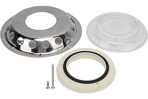 AUSLA Ventilation d'air en acier inoxydable, fenêtre de ventilation Centre transparent pour bateaux à moteur marin - Caravanes, diamètre : 23 cm