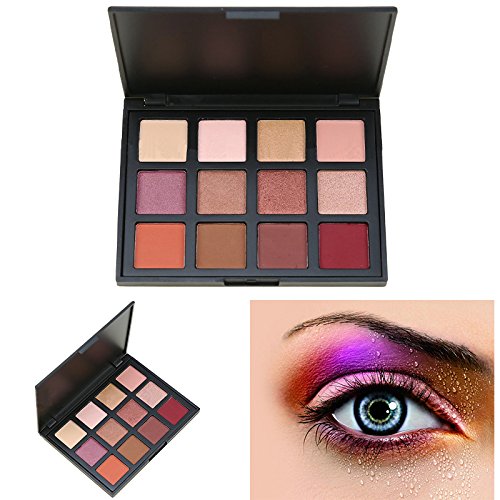 Palette Ombretti, AMBITO 12 Colori Trucco Occhi Professionale Palette Ombretti Cosmetico Tavolozza per Trucco Naturale Smokey Palette Ombretti - #1
