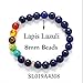 Produktbild Stillshine - Chakras Yoga Meditation Healing Balancing Runde Stein Perlen Stretch Perle Kette, Charm Herren Frauen Geschenkbox (Stil 2)