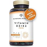 Vitamin D3 and K2. Vitamin D3 5000 ui + Vitamin K2 MK7 200 &mu;g + Silicon + Bamboo. High dosage and bioavailability. Contribute