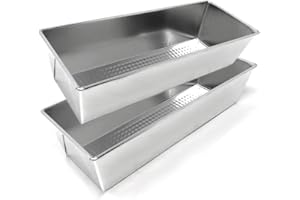 Space Home - Stampo Plumcake con Rivestimento Antiaderente - Stampo Rettangolari per Dolci - Alluminio - 35 cm - Set di 2