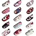 Soft Leather Baby Girl Shoes with Suede Soles by Dotty Fish. White Multi Colour spot design available in Newborn to 2-3 years.