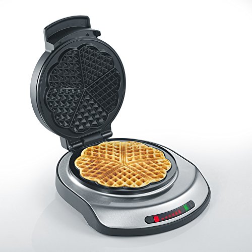 Severin WA 2107 Design-Waffelautomat, Edelstahl-gebürstet, schwarz - 2