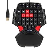 KKmoon T9 47 Schlüssel Mini Professionelle Gaming Tastatur/ Single Hand Tragbare USB Verdrahtete Esport Keyboard mit 3 Ebenen LED Hintergrundbeleuchtung Multimedia-Tasten