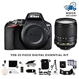 Nikon D3500 DX-Format DSLR Two Lens Kit with AF-P DX Nikkor 18-55mm f/3.5-5.6G VR & AF-P DX Nikkor 70-300mm f/4.5-6.3G ED (Black) 16 GB Class 10 SD Card and DSLR Bag