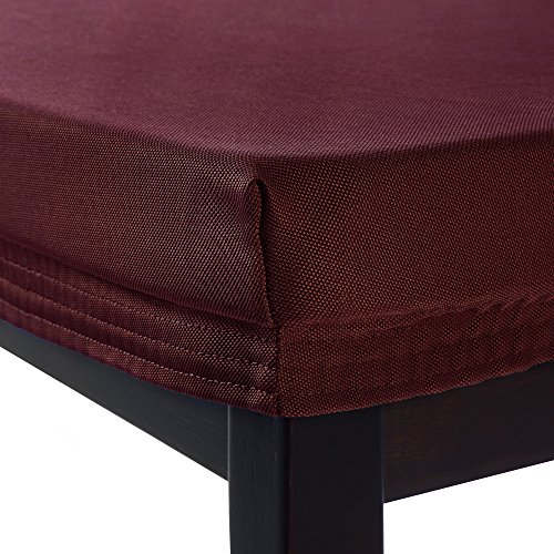 SCHEFFLER-HOME Marie wasserabweisende Sitzhussen 2 Stück, Stretch-Sitzbezug mit Lotus Effekt, Fleckschutz, elastische moderne Husse, Dekoration Sitz-Abdeckung aus Elastik-Stoff mit Gummiband für universelle Passform, bi-elastic Spannbezug – Bordeaux - 3
