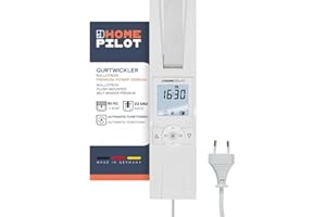 HOMEPILOT - RolloTron Premium Power | Enrollador de cinta eléctrico para control cómodo de persianas. Accesorio Smart Home - ¡también apto para instalación posterior! Capacidad carga: 60 kg