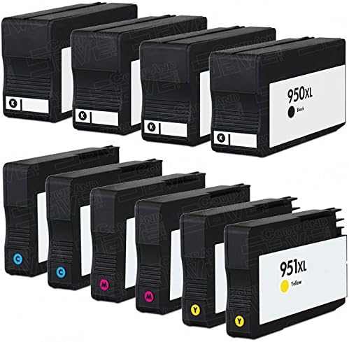 Ecoink KIT 10 Inkjet Cartridge HP 950XL 4 Black/2 Cyan/2 Magenta/2 Yellow Compatible for HP OfficeJet 6800 / OfficeJet 6812 / OfficeJet 6815 / OfficeJet 6820 / OfficeJet 6822 / OfficeJet 6825 OfficeJet 6200 / OfficeJet 6230 / OfficeJetOfficeJet 251 dw / OfficeJet 276 dw / OfficeJet 8100 / OfficeJet 8600 / OfficeJet 8600 Plus / OfficeJet 8600 Premium / OfficeJet 8610 / OfficeJet 8615 / OfficeJet 8616 / OfficeJet 8620 / OfficeJet 8625 / OfficeJet 8630 /8640 / OfficeJet 8660
