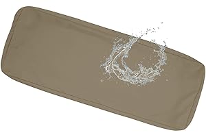 YEKUHE Fodera per Cuscino da Divano Esterno Impermeabile per Salotto da Giardino, Fodera Seduta con Cerniera, Rimovibile per Interni ed Esterni, terrazza(Cachi,60x45x8cm)