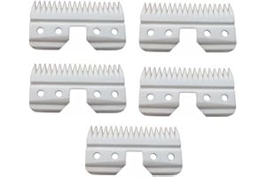 DIERTUDMY 5pcs Ceramic Blades for Most Andis Oster Wahl AG A5 Hair Clippers Cutters Trimmer Beard Dog Grooming Blade Replacement
