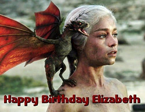 Game of Thrones Daenerys Edible Image Photo Cake Frosting Icing Topper Sheet Personalized Custom Customized Birthday Party - 1/4 Sheet - 79339 by Sweet Custom Cakes