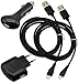 Produktbild 4 in 1 Zubehör Set für / Gigaset GS160 / 2x USB Datenkabel / 1x USB Netzteil Ladegerät / 1x KFZ Ladekabel (Trendcell Electronic)