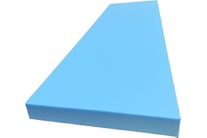 BRILLARS High Density Blue Firm Foam for Upholstery Cushions, Sofas, Beds, Seats, Campervans, Indoor & Outdoor Padding, Caravan Seat, Pub/Bar Seating DIY (60'' X 20'' (150 X 50cm), 0.5" (~1.3 cm) Thick)