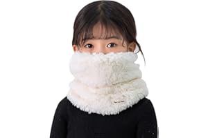 AIDIER Écharpe en Polaire pour Garçons Filles 3 à 8 Ans Enfant Cache-Cou Épais Tube Foulard d'hiver Garçons Snood Chaud Thermique Coupe-Vent Tour de Cou Gaiter pour Ski Cadeau Noël
