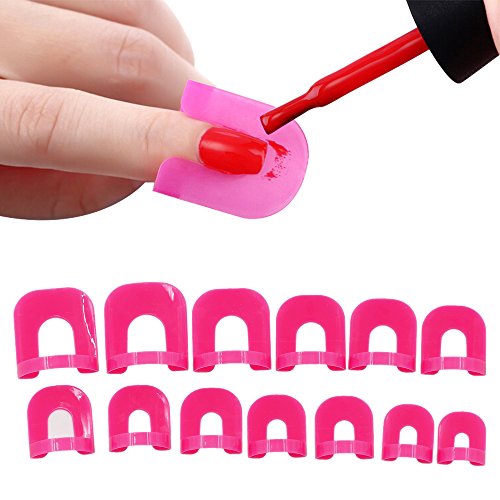Contever® Wiederverwendbare 10 Größen Paket 26pcs Nagel Abziehen Nagellackentferner Anti Überlauf Kleber Nägel Rand Schutzbarriere Der Haut Nagellack Schablonen - 5