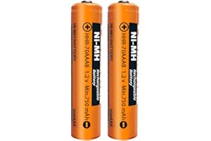 JAPUSOON HHR-70AAAB NI-MH Batteria per Panasonic 1.2V 750mAh AAA Batterie ricaricabili per telefoni cordless BT Gigaset (confezione da 2)