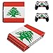 Produktbild Playstation 4 Pro Konsole + 2 Controller Design Schutzfolie Skin Faceplates Schutz Folie Motiv Libanon PS4 PS 4 ( Herstellung in Deutschland )