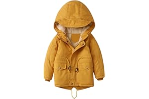 linboo Kinder Winterjacke Jungen Mädchen Warm Gefütterte Blouson Hoodie Dicke Mantel Parka Baby Wintermäntel