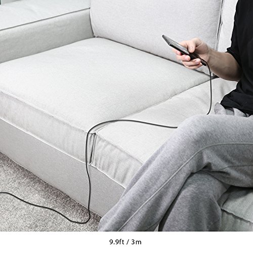 AUKEY Micro USB Kabel 6 Stk. 3m*1 + 2m*1 + 1m*2 + 0,3m*2 Ladekabel und Datenkabel für Android Smartphones wie Samsung/HTC/Huawei /Kindle Schwarz - 6