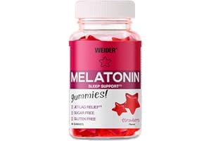 CERREFIT HEALTH & FITNESS Melatonina (60 Gummies) Fresa - Weider (1 Unidad, Fresa)