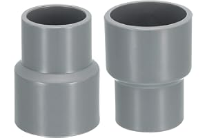 sourcing map 2 Paquete PVC Tubería Montajes - Agua Tubería Conectores Adaptadores, Reducción Acoplamiento Zócalo, Aplicar a Exterior/Jardín (25mm y 32mm ID)