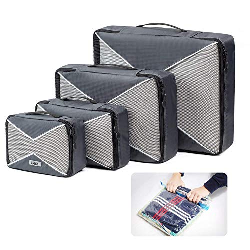 Ensemble-de-4-Cubes-dEmballage-Organisateur-de-Voyage-en-Maille-avec-Sac--LingeSac--Chaussures-et-2-sacs-de-Compression--conomie-dEspace-4Cubes-2Pochettes