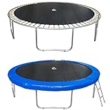TecTake Trampolin Gartentrampolin | mit Sicherheitsnetz & Leiter | 457 cm 15ft | TÜV SÜD und GS zertifiziert - 2