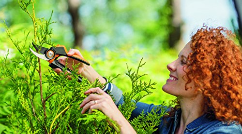 Fiskars Bypass-Gartenschere mit Rollgriff für frische Äste und Zweige, Antihaftbeschichtet, Hochwertige Stahl-Klingen, Länge 22 cm, Schwarz/Orange, PowerGear X, PX94, 1023628 - 10