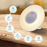 Blingco Wake Up Licht Wecker, Nachtlicht mit Sonnenaufgang Simulation Funktion, FM Radio Sounds, 6 Nature Sounds, Touch Control. - 2