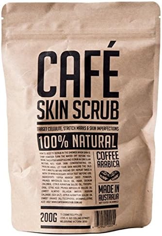 Cafe Skin Scrub Coffee Arabica Body Scrub 200g-100% Natural, Targets Skin Imperfections
