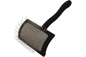 Chris Christensen Big K Slicker Bürste, Pflegen wie ein Profi, Fluff Entwirrung Stil, spart Zeit & Energie, Schwarz, Medium, für Haustiere, perfekt für Hunde & Katzen