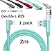 Produktbild Doppel-L-Kabel-Ladegerät für iPhone, rechtwinkliges USB 2.0 auf Lightning 6ft Nylon-geflochtene Daten synchronisieren und laden Ersatz