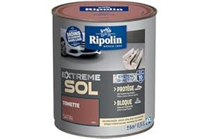 RIPOLIN - Peinture Sol Intérieur & Extérieur Extrême - Haute Résistance - Tomette - 0,5 Litre