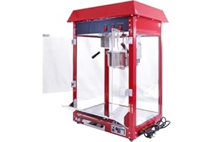 KUKOO Popcorn Maker Machine 8 OZ Commercial Electric Popping Hot Pop Corn Catering