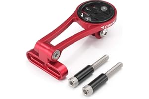 Corki Cycles Soporte de bicicleta extendido para bicicleta Garmin Edge (soporte frontal de bicicleta ajustable, color rojo)