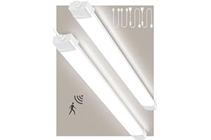 Litglobe Neon LED avec Détecteur de Mouvement 120cm,40W Connectable Neon Tube LED avec Prise,4000LM 4500K Tube Neon,IP65 Étanche Plafonnier LED Tube,Neon LED pour Atelier Cave Garage Bureau Cuisine