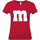 Shirt-Panda Damen M&M T-Shirt - Karneval Kostüm Shirt Für Fasching & Mottopartys