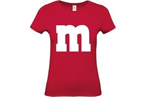 Shirt-Panda Damen T-Shirt · M&M · Gruppen Kostüm · Karneval Shirt · Fasching Verkleidung · Party Tshirt · JGA Frauen · Lady Fit · Mädchen Shirt · 100% Baumwolle ·