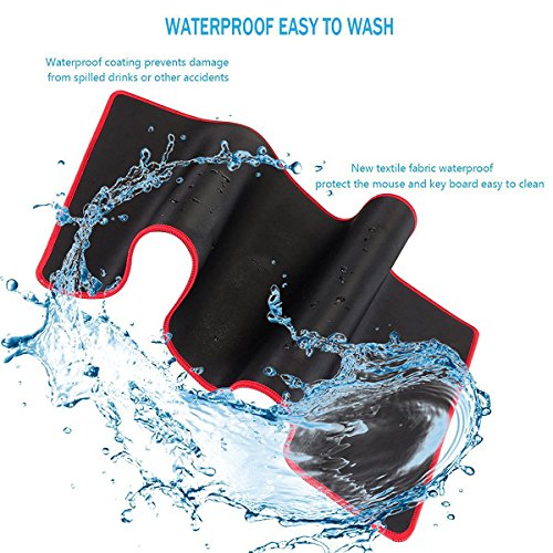 Duomishu Mauspad wasserdicht Gaming Mauspad Rutschsicher Büro Mausmatte 5mm 30x80cm - 4